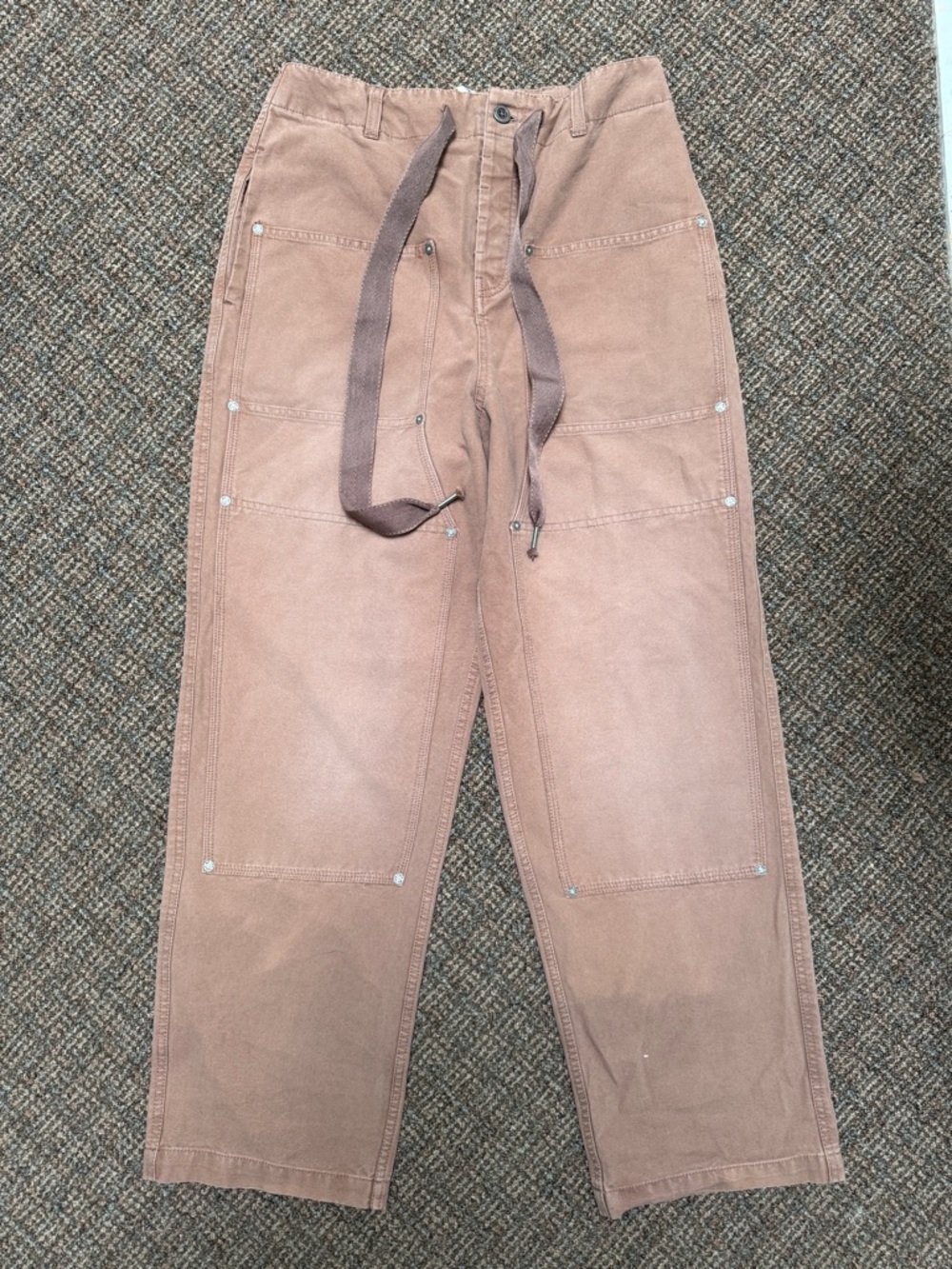 Free People Wide Leg Utility Pants in Dusty Rose